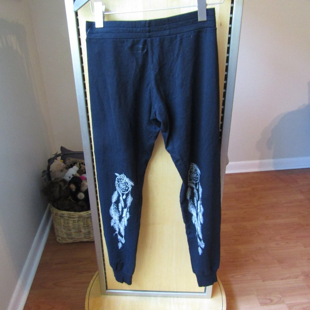 Lauren Moshi Black Joggers with Dreamcatcher design